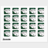 Poker Hände - Flush - Spades Anzug Quadratischer Aufkleber (Blatt)