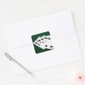 Poker Hände - Flush - Spades Anzug Quadratischer Aufkleber (Umschlag)