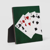 Poker Hände - gerade - zehn bis sechs Fotoplatte (Vorderseite)