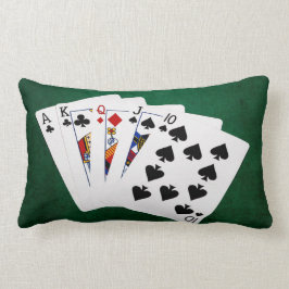 Poker Hände - gerade - zwischen 1 und 10 Lendenkissen