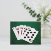 Poker Hände - gerade - zwischen 1 und 10 Postkarte (Stehend Vorderseite)