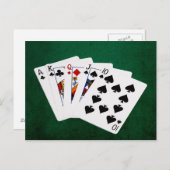 Poker Hände - gerade - zwischen 1 und 10 Postkarte (Vorne/Hinten)