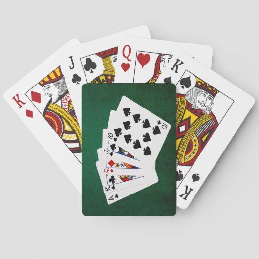 Poker Hände - gerade - zwischen 1 und 10 Spielkarten (Rückseite)