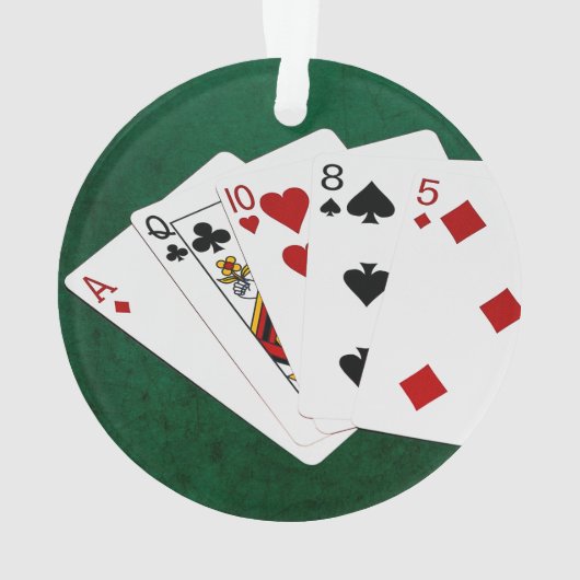 Poker-Hände - hohe Karte - As Ornament (Rückseite)
