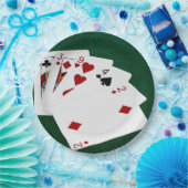 Poker-Hände - hohe Karte - König Pappteller (Party)