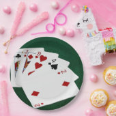 Poker-Hände - hohe Karte - König Pappteller (Party)