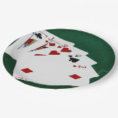 Poker-Hände - hohe Karte - König Pappteller (Schrägansicht)