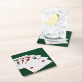 Poker-Hände - hohe Karte - König Rechteckiger Pappuntersetzer (Vor Ort)