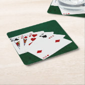 Poker-Hände - hohe Karte - König Rechteckiger Pappuntersetzer (angewinkelt)