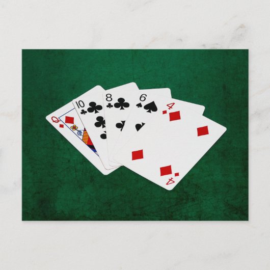 Poker Hände - hohe Karte - Königin (Vorderseite)