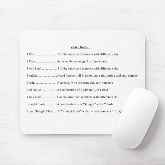 Poker-Hände Mousepad (Mit Mouse)
