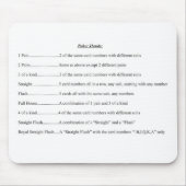 Poker-Hände Mousepad (Vorne)