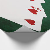Poker Hände - Straight Flush - Hearts Anzug Geschenkpapier (Ecke)