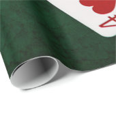 Poker Hände - Straight Flush - Hearts Anzug Geschenkpapier (Rolleneckpunkt)