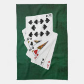 Poker Hände - Zwei Paar - Ass, König Geschirrtuch (Vertikal)