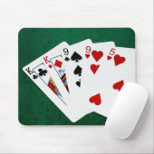 Poker Hände - Zwei Paar - König, neun Mousepad (Mit Mouse)