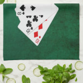 Poker Hände - zwei Paar - zehn, acht Handtuch (Gefaltet)