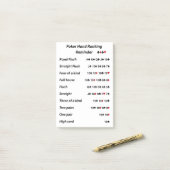 Poker-Handklassifizierungs-Erinnerung Post-it Klebezettel (Auf Schreibtisch)