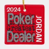Poker Händler Extraordinaire CUSTOM Keramikornament (Vorderseite)