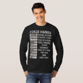 Poker Hands Cheat Sheet Card Casino Gam T-Shirt (Vorne ganz)