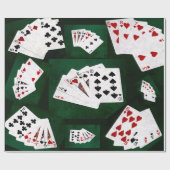 Poker Hands-Collage Geschenkpapier (Flach)
