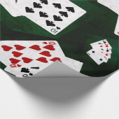 Poker Hands-Collage Geschenkpapier (Ecke)