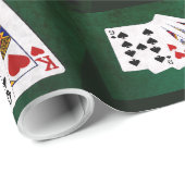 Poker Hands-Collage Geschenkpapier (Rolleneckpunkt)