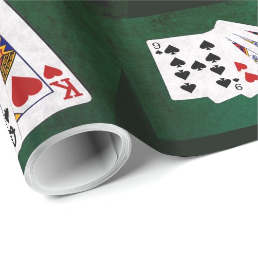 Poker Hands-Collage Geschenkpapier (Rolleneckpunkt)
