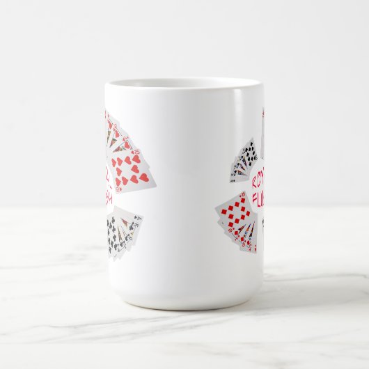 Poker Hands - Royal Flush Anpassbar Kaffeetasse (Mittel)