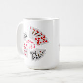 Poker Hands - Royal Flush Anpassbar Kaffeetasse (Vorderseite Links)