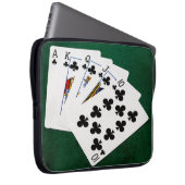 Poker Hands - Royal Flush - Clubs Anzug Laptopschutzhülle (Vorne Rechts)
