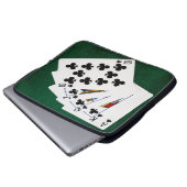 Poker Hands - Royal Flush - Clubs Anzug Laptopschutzhülle (Vorne Knopf)