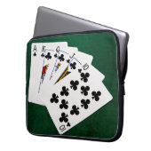Poker Hands - Royal Flush - Clubs Anzug Laptopschutzhülle (Vorderseite Links)