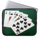 Poker Hands - Royal Flush - Clubs Anzug Laptopschutzhülle (Vorderseite)
