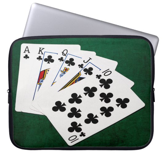 Poker Hands - Royal Flush - Clubs Anzug Laptopschutzhülle (Vorderseite)