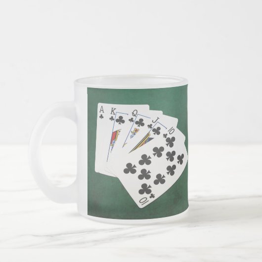 Poker Hands - Royal Flush - Clubs Anzug Mattglastasse (Links)