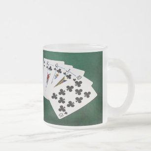 Poker Hands - Royal Flush - Clubs Anzug Mattglastasse