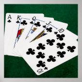 Poker Hands - Royal Flush - Clubs Anzug Poster (Vorne)