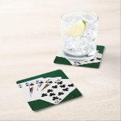 Poker Hands - Royal Flush - Clubs Anzug Rechteckiger Pappuntersetzer (Vor Ort)