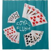 Poker Hands - Royal Flush Dark Duschvorhang (Vorderseite)