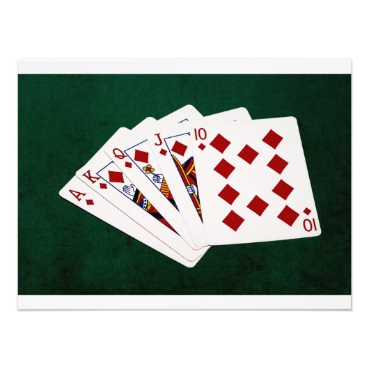 Poker Hands - Royal Flush - Diamonds Anzug Fotodruck (Vorne)