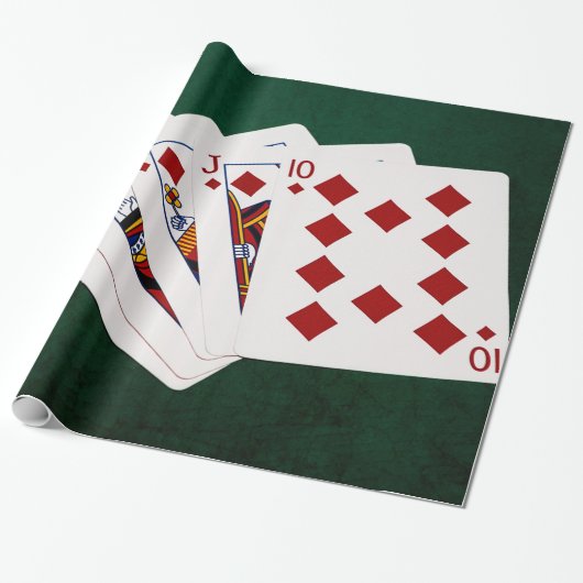 Poker Hands - Royal Flush - Diamonds Anzug Geschenkpapier (Ungerollt)