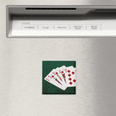 Poker Hands - Royal Flush - Diamonds Anzug Magnet (In Situ (Geschirrspüler))