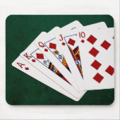 Poker Hands - Royal Flush - Diamonds Anzug Mousepad (Vorne)