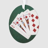 Poker Hands - Royal Flush - Diamonds Anzug Ornament (Vorderseite)