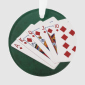 Poker Hands - Royal Flush - Diamonds Anzug Ornament (Vorderseite)