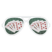 Poker Hands - Royal Flush - Diamonds Anzug Partybrille (Vorderseite)
