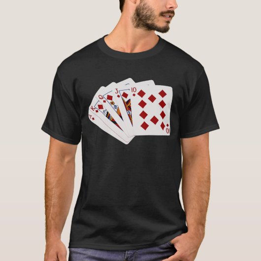 Poker Hands - Royal Flush - Diamonds Anzug T-Shirt (Vorderseite)