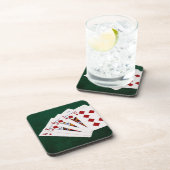 Poker Hands - Royal Flush - Diamonds Anzug Untersetzer (Rechte Seite)