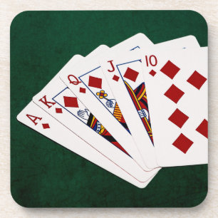 Poker Hands - Royal Flush - Diamonds Anzug Untersetzer
